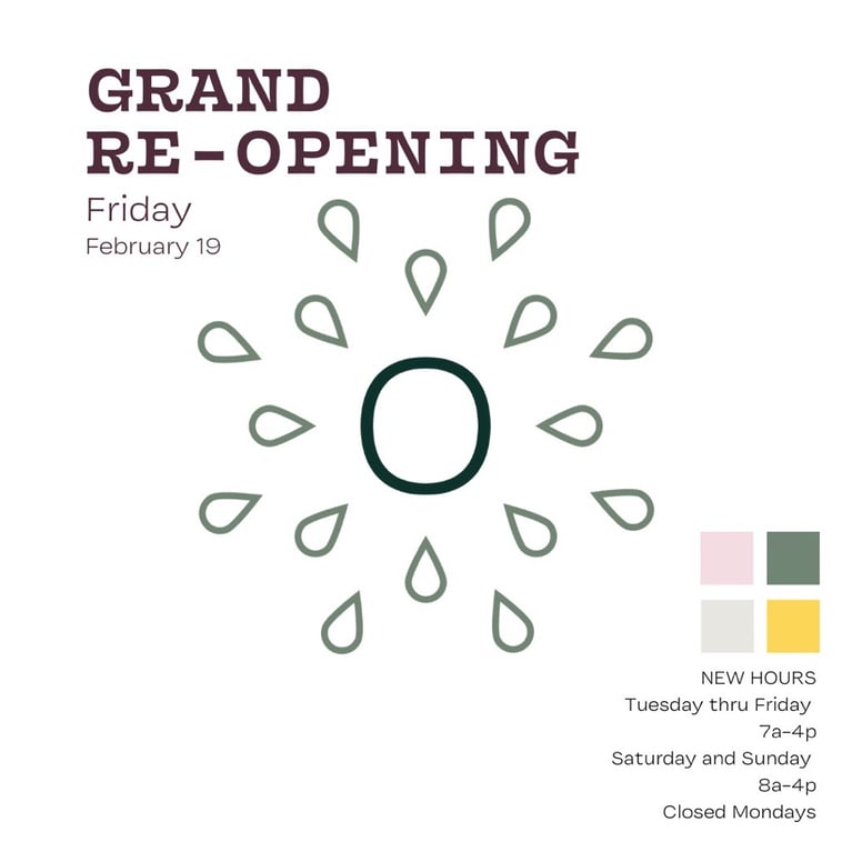 Overflow Coffee now open! Join us for our grand opening celebrations.